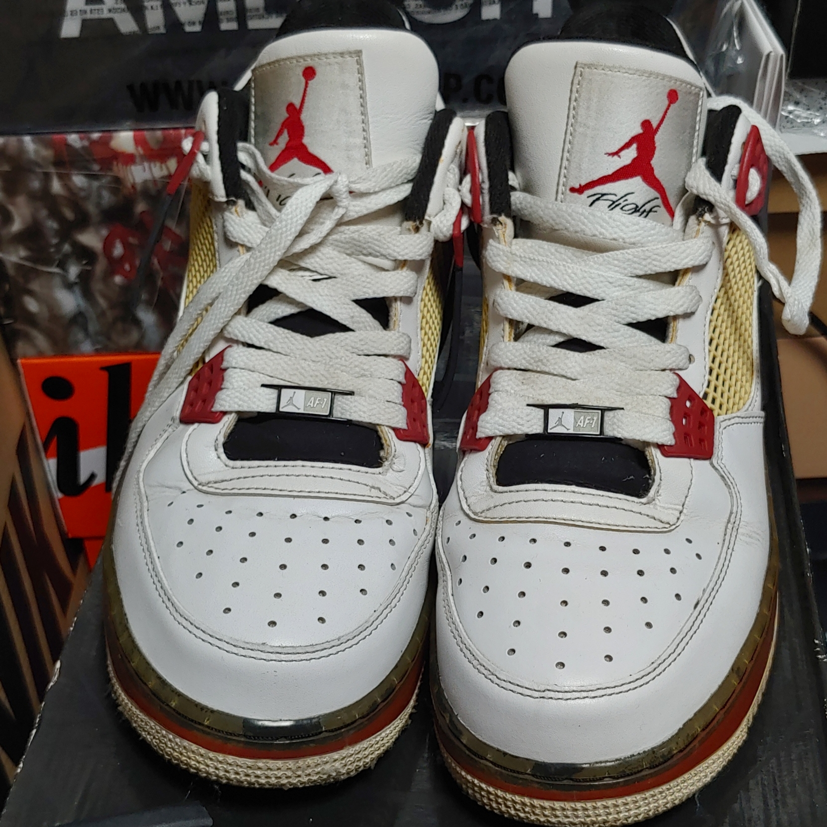 Jordan Fusion 4 Cement 착용 스타일 - 1