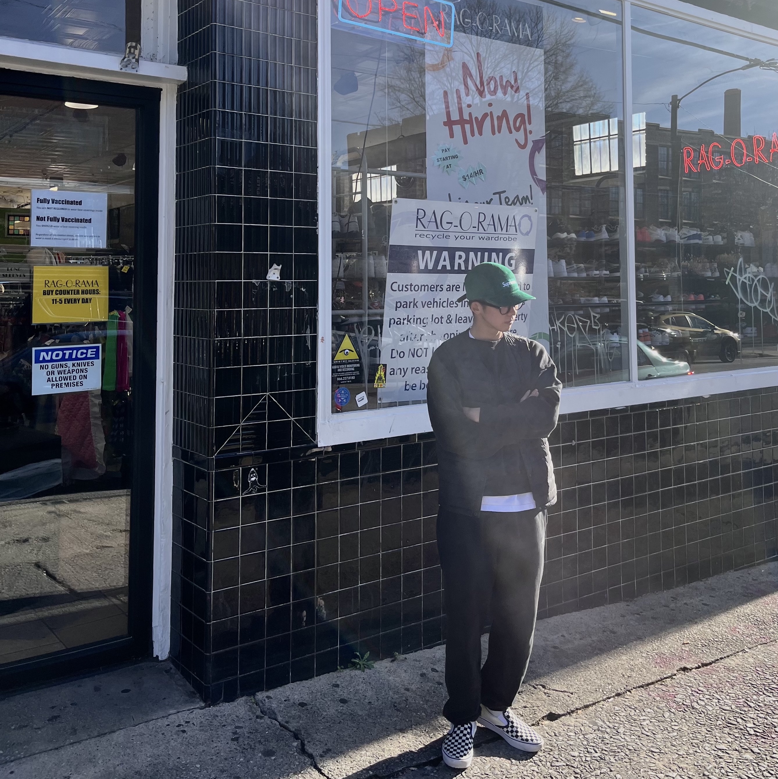 Supreme Corduroy Camp Cap Green - 22FW 착용 스타일