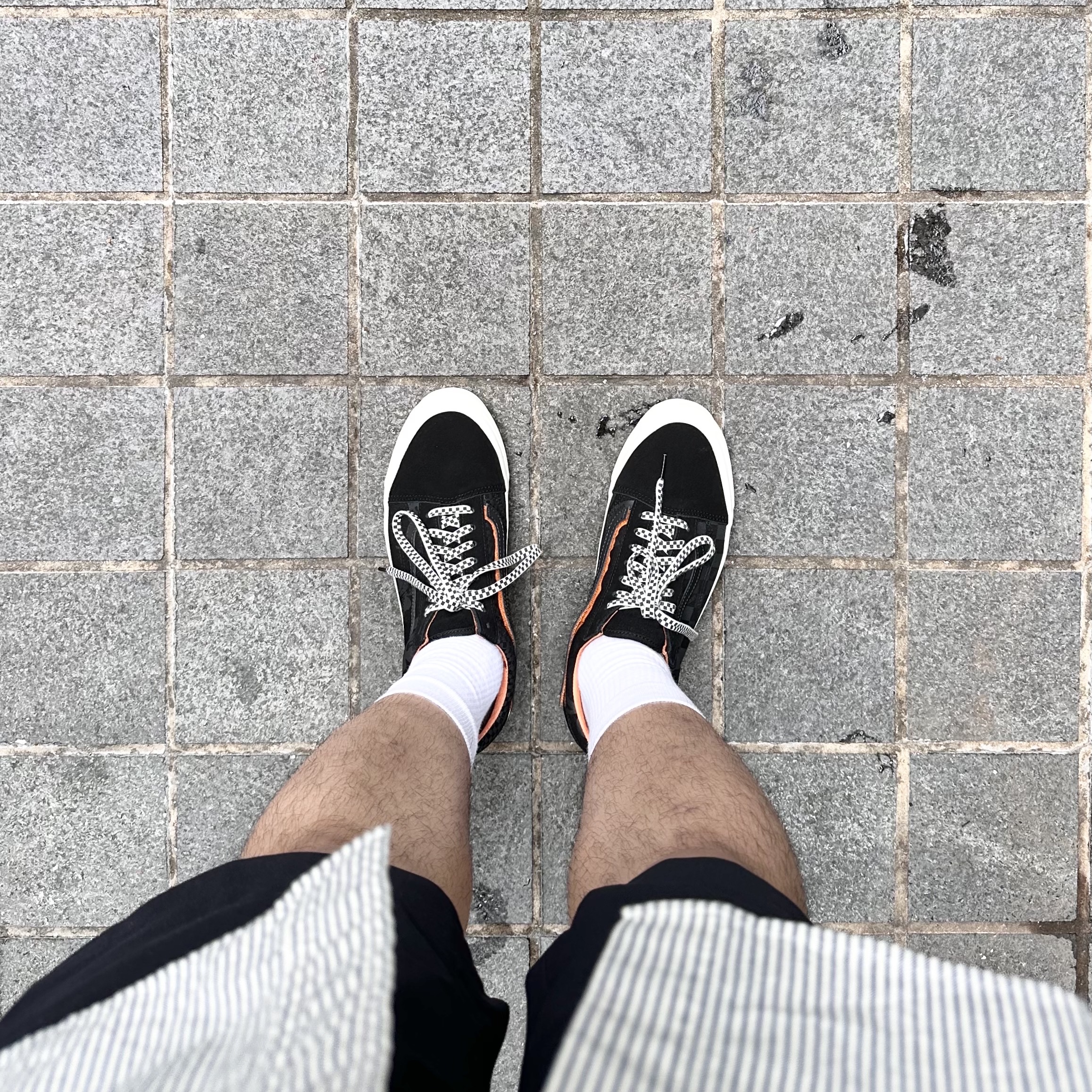 Vans Vault x Porter OG Old Skool LX Black 착용 스타일