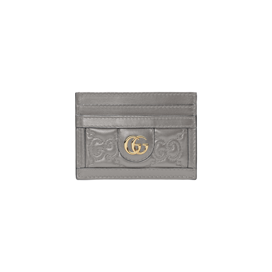 Gucci GG Matelasse Card Case Grey Leather 상세 이미지 1