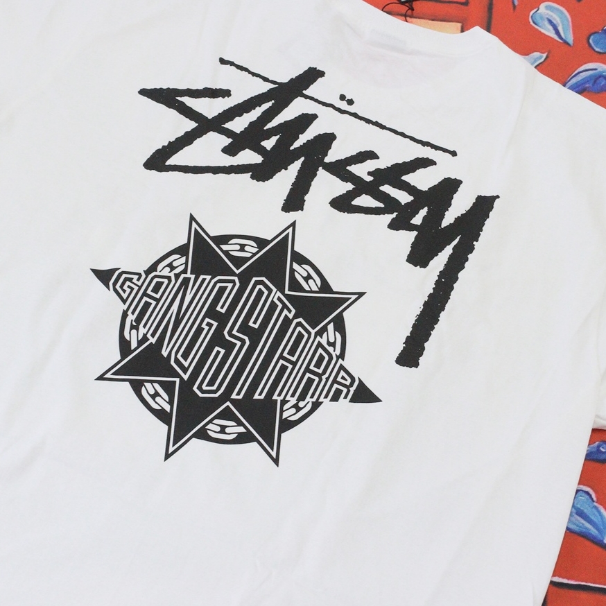 Stussy x Gang Starr Take It Personal T-Shirt White 착용 스타일 - 2