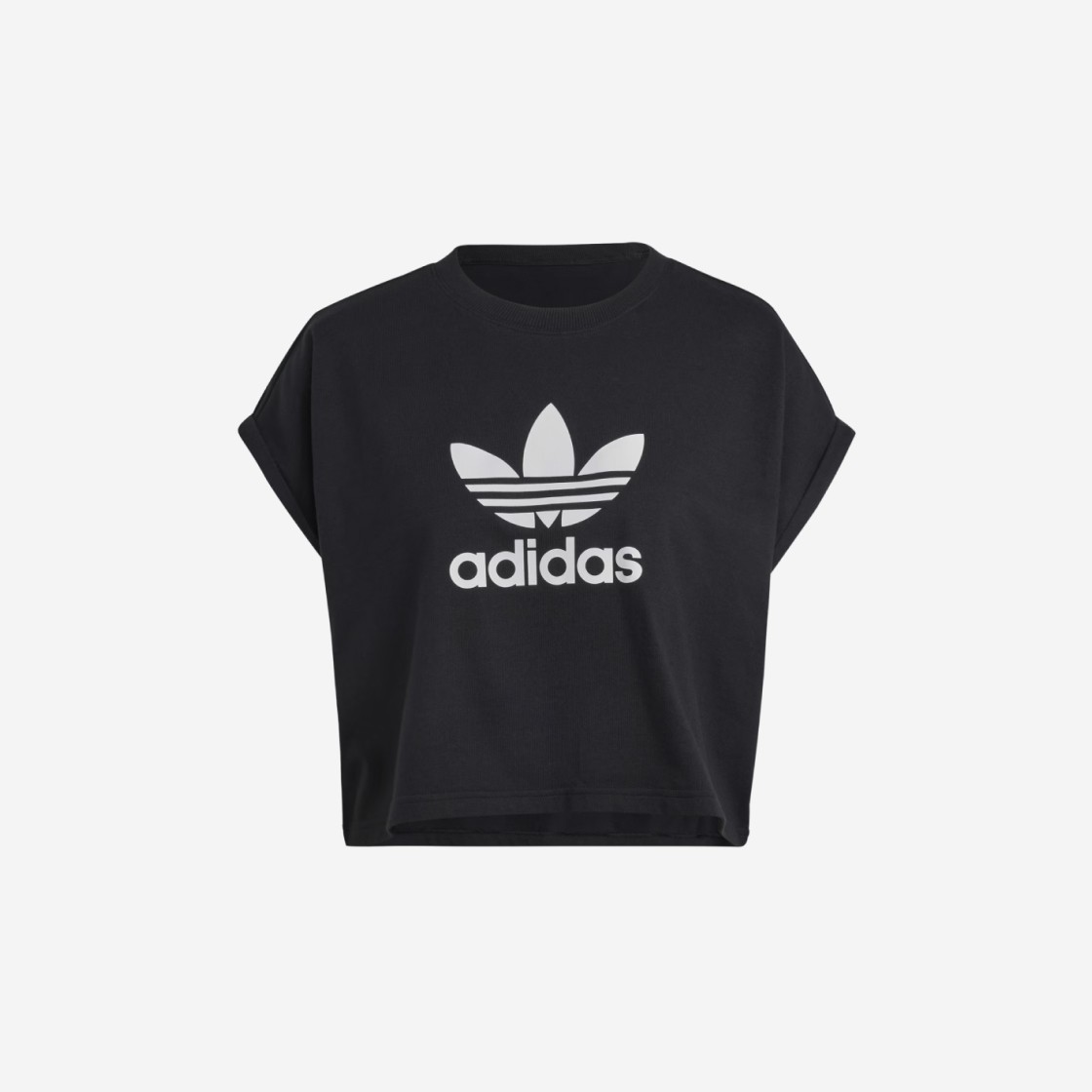 (W) Adidas Adicolor Classics Short Trefoil T-Shirt Black - US Sizing 상세 이미지 1