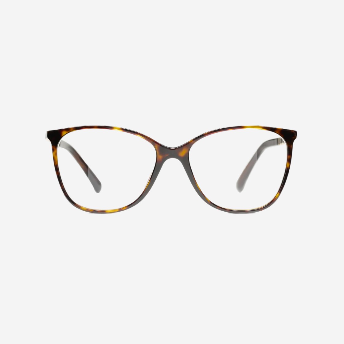 Chanel Square Eyeglasses Metal Calfskin & Dark Tortoise 상세 이미지 1