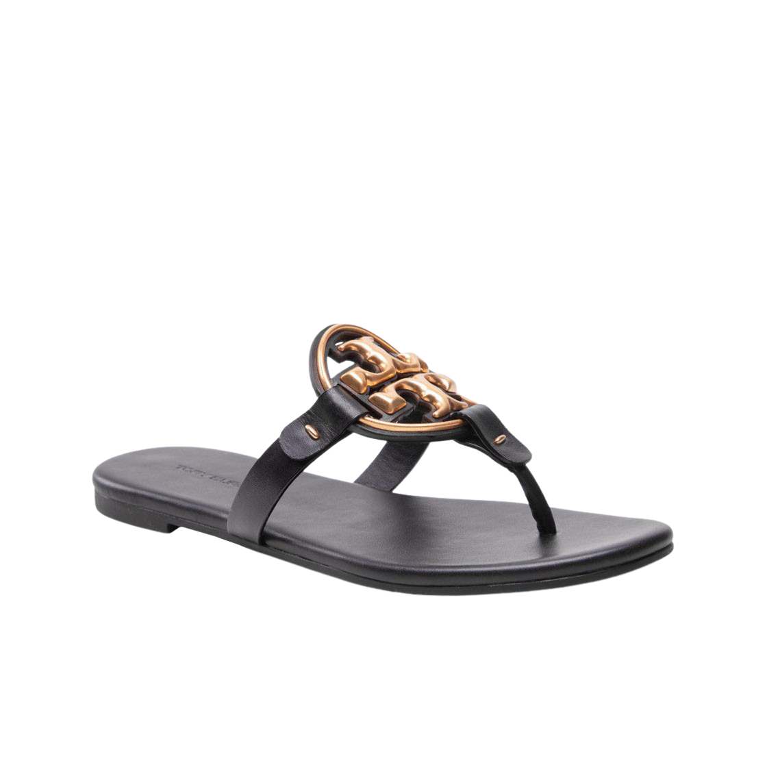 (W) 토리버치 밀러 소프트 메탈 로고 샌들 퍼펙트 블랙((W) Tory Burch Miller Soft Metal Logo Sandal Perfect Black) - 2