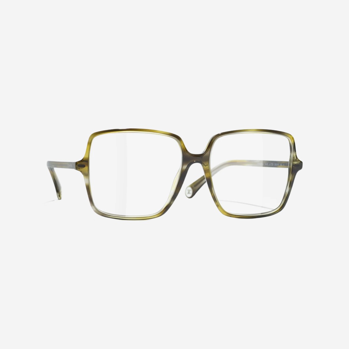 Chanel Square Eyeglasses Acetate & Green Tortoise 상세 이미지 2