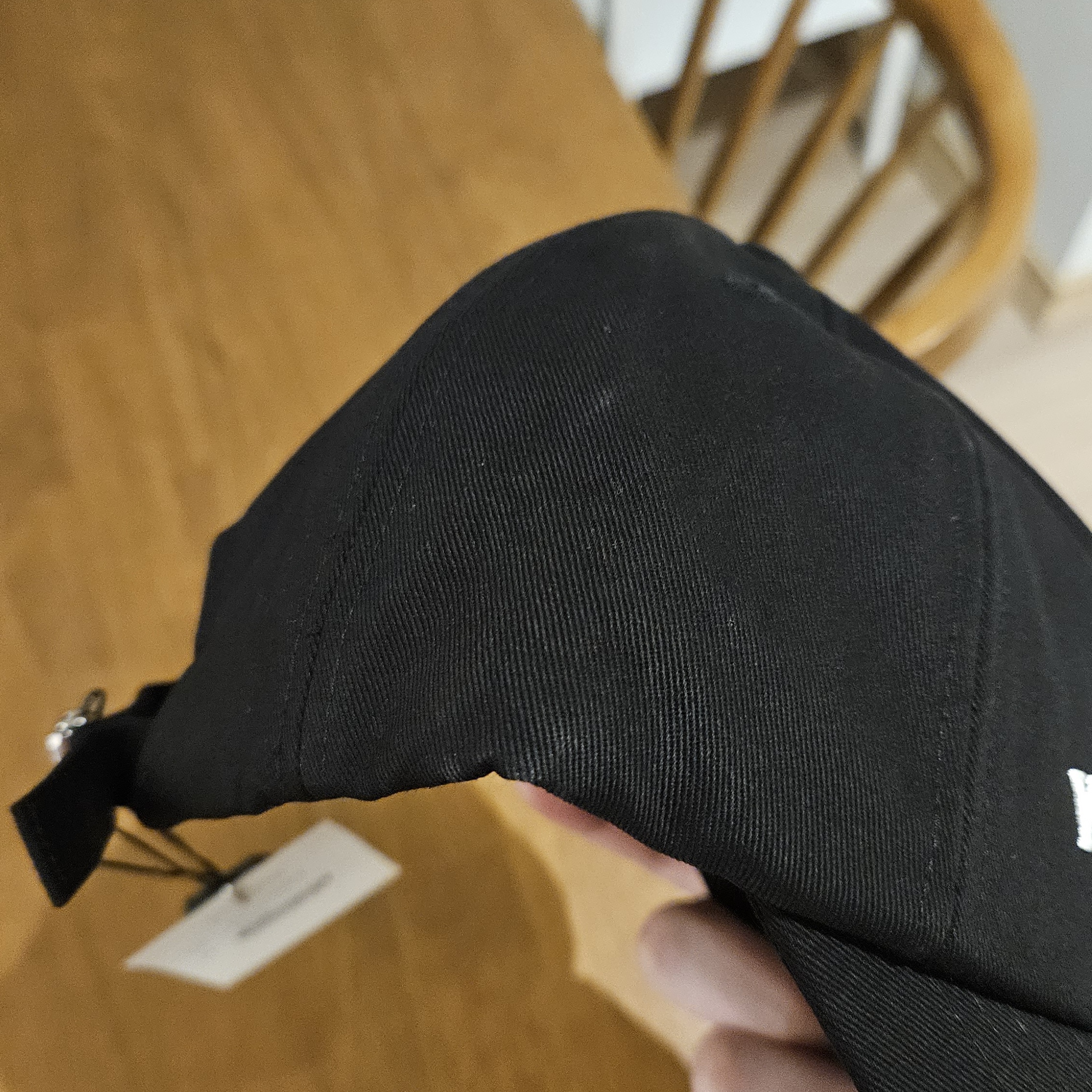 Wooyoungmi Embroidered Ball Cap Black - 23SS 착용 스타일 - 3