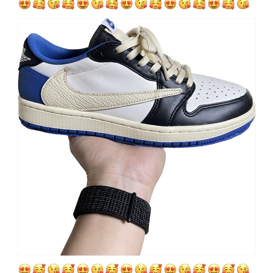 Jordan 1 x Travis Scott x Fragment Retro Low OG SP Military Blue 착용 스타일