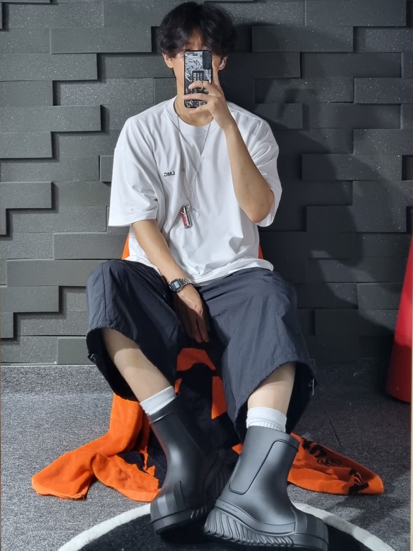 (W) Adidas Adifom Superstar Boot Black, Supreme Metal Lighter Holster - 19SS 착용 스타일