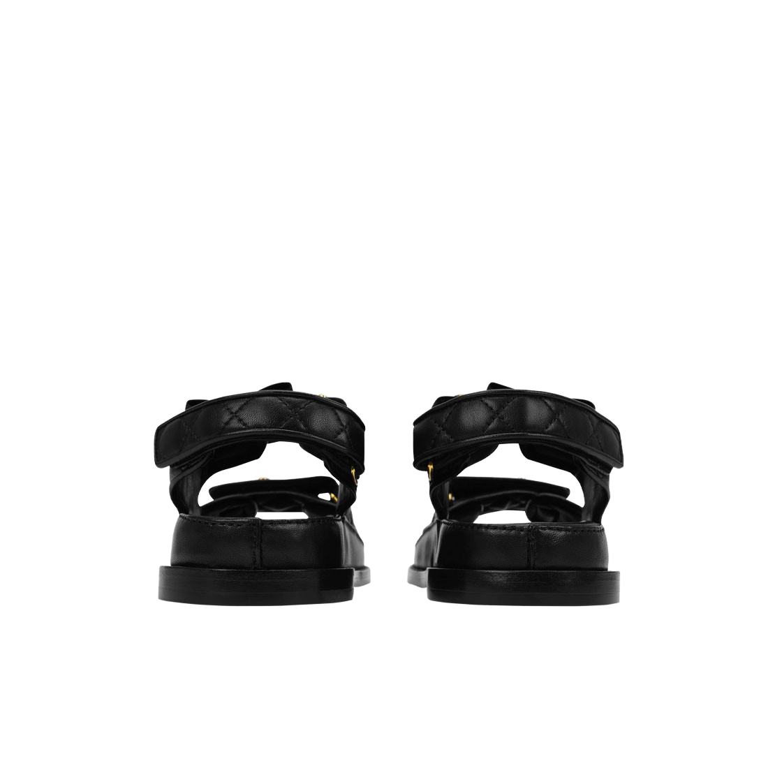 (W) 샤넬 샌들 램스킨 &블랙((W) Chanel Sandals Lambskin & Black) - 4