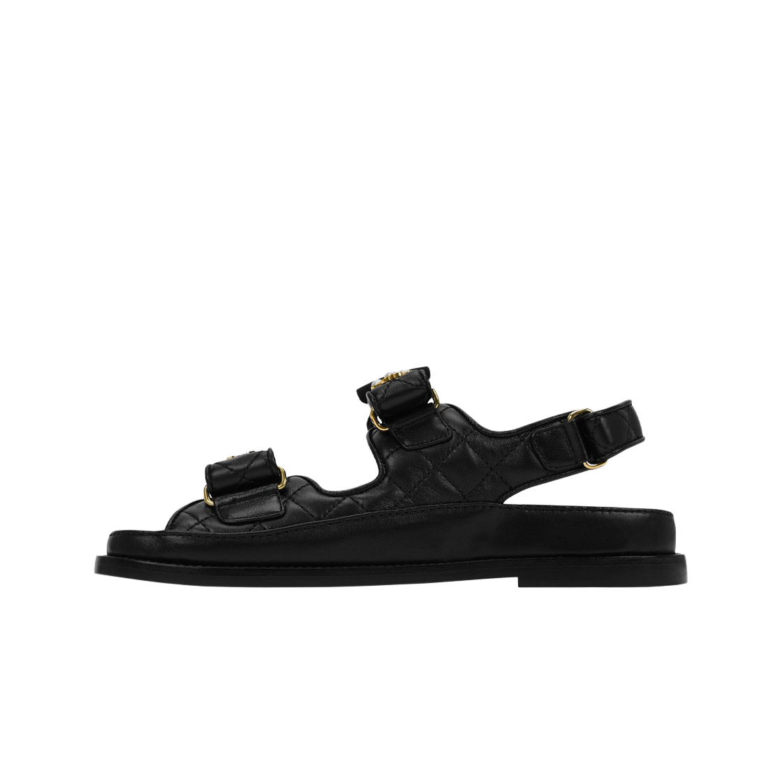 (W) 샤넬 샌들 램스킨 &블랙((W) Chanel Sandals Lambskin & Black) - 2