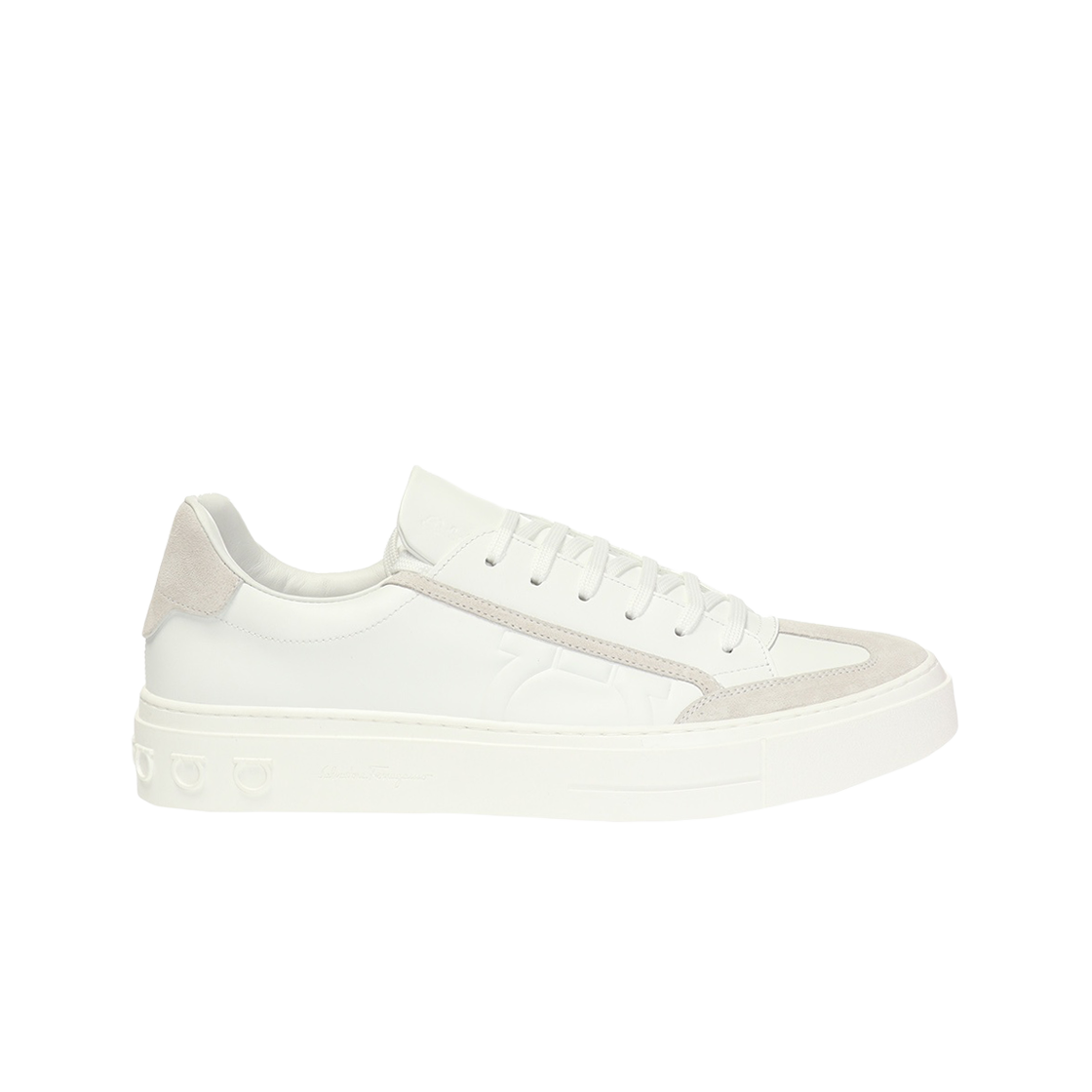 페라가모 간치니 스니커즈 매트 화이트 - M(Ferragamo Gancini Sneaker Matte White - M) - 1