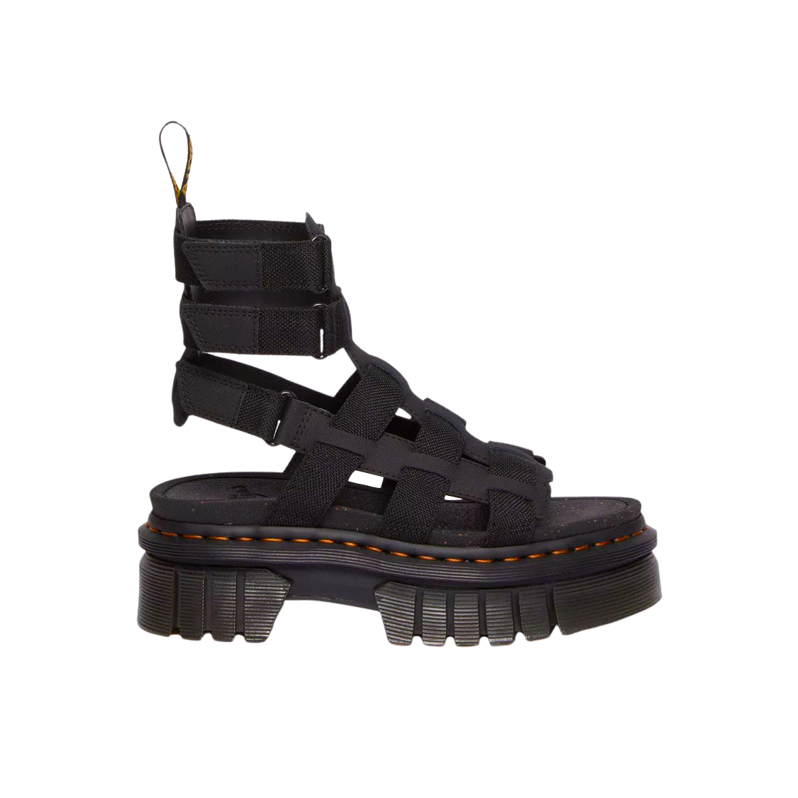 (W) Dr. Martens Ricki Extra Tough Leather Platform Gladiator Sandal Black 상세 이미지 1