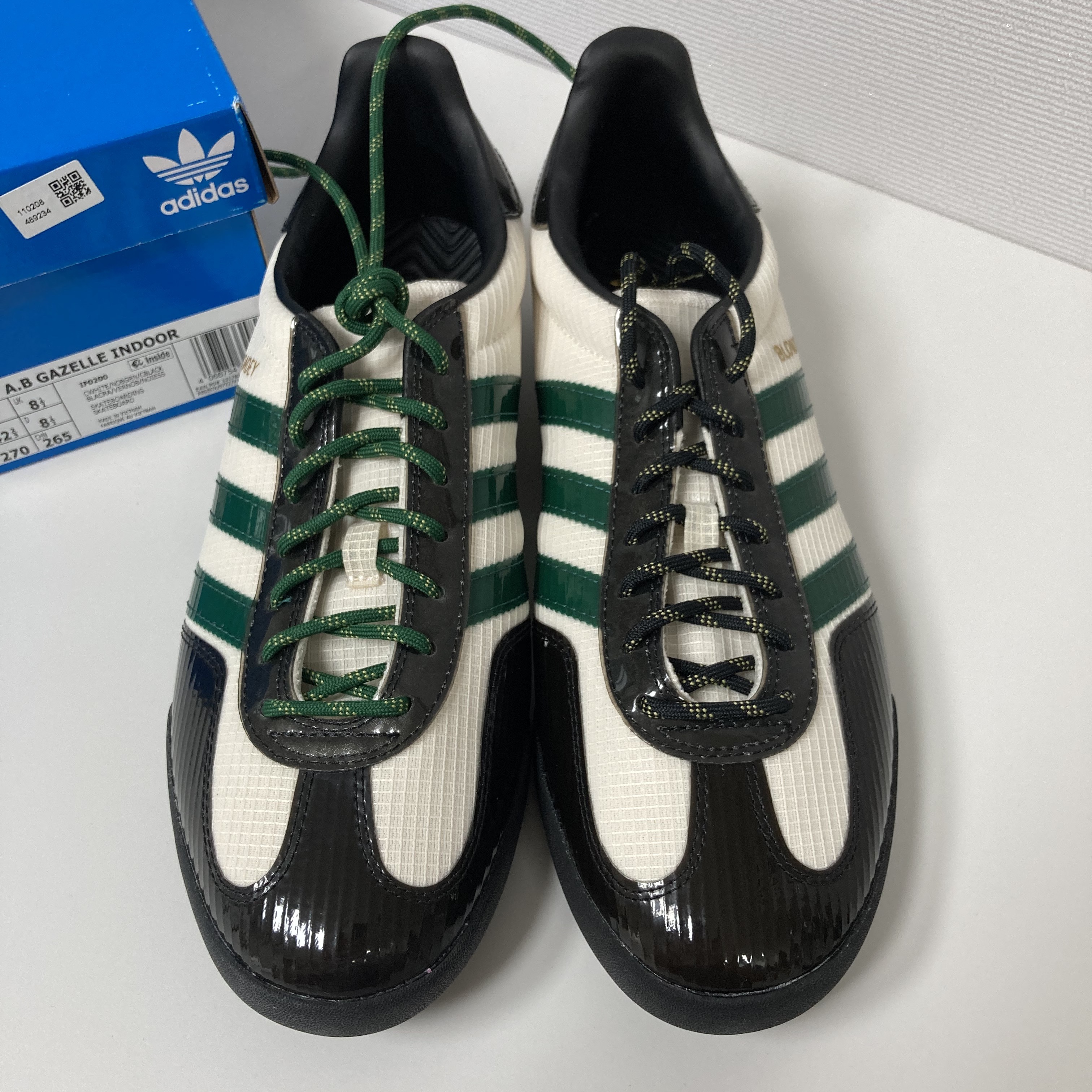 Adidas x Blondey McCoy A.B. Gazelle Indoor White Green 착용 스타일 - 2