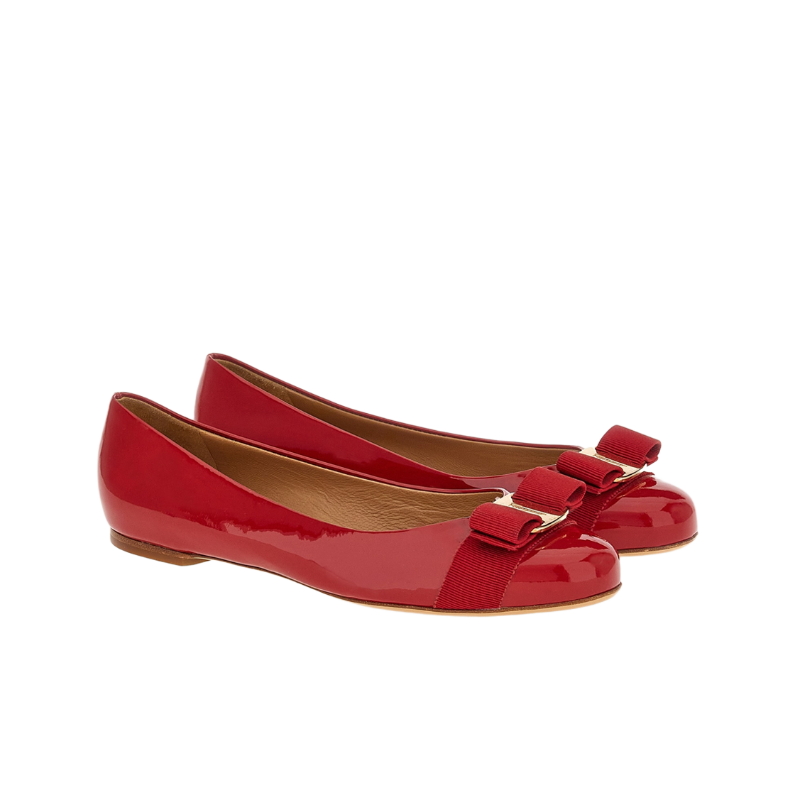 (W) 페라가모 바리나 발레 플랫 레드 - B((W) Ferragamo Varina Ballet Flat Red - B) - 2