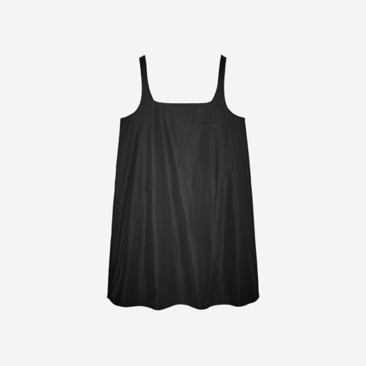 (W) 코스 콘트라스트 패널 미니 드레스 블랙