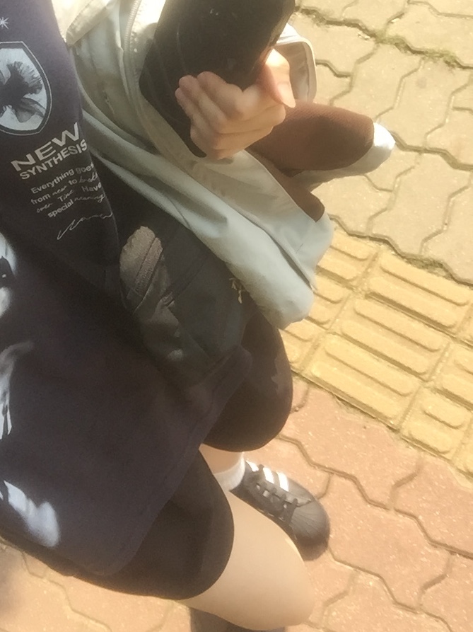 Sansan Gear Slash Slit Jacket Ivory - 23SS, Adidas Superstar Core Black White 착용 스타일 - 2