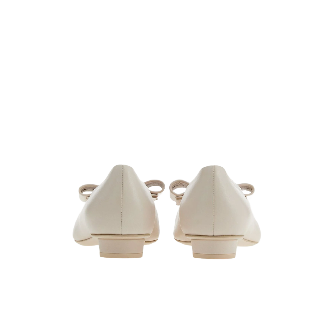 (W) 페라가모 비바 보우 발레 플랫 본 - D((W) Ferragamo Viva Bow Ballet Flat Bone - D) - 4