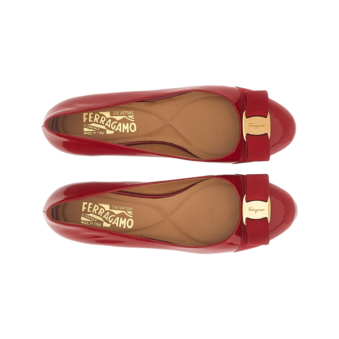 (W) 페라가모 바리나 발레 플랫 레드 - B((W) Ferragamo Varina Ballet Flat Red - B) - 3