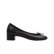 (W) Repetto Lou Calfskin Leather Ballerinas Black