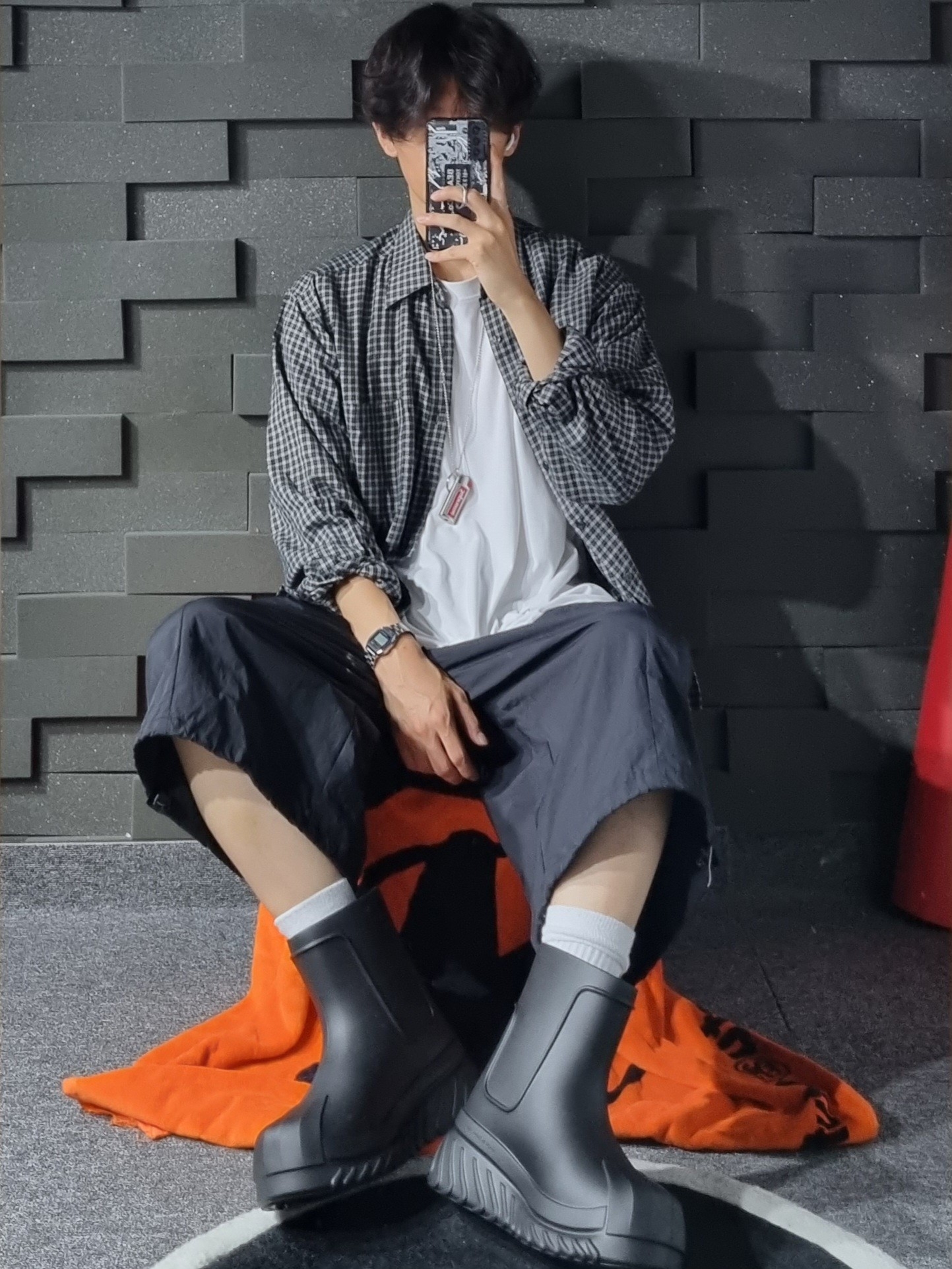 (W) Adidas Adifom Superstar Boot Black, Supreme Metal Lighter Holster - 19SS 착용 스타일