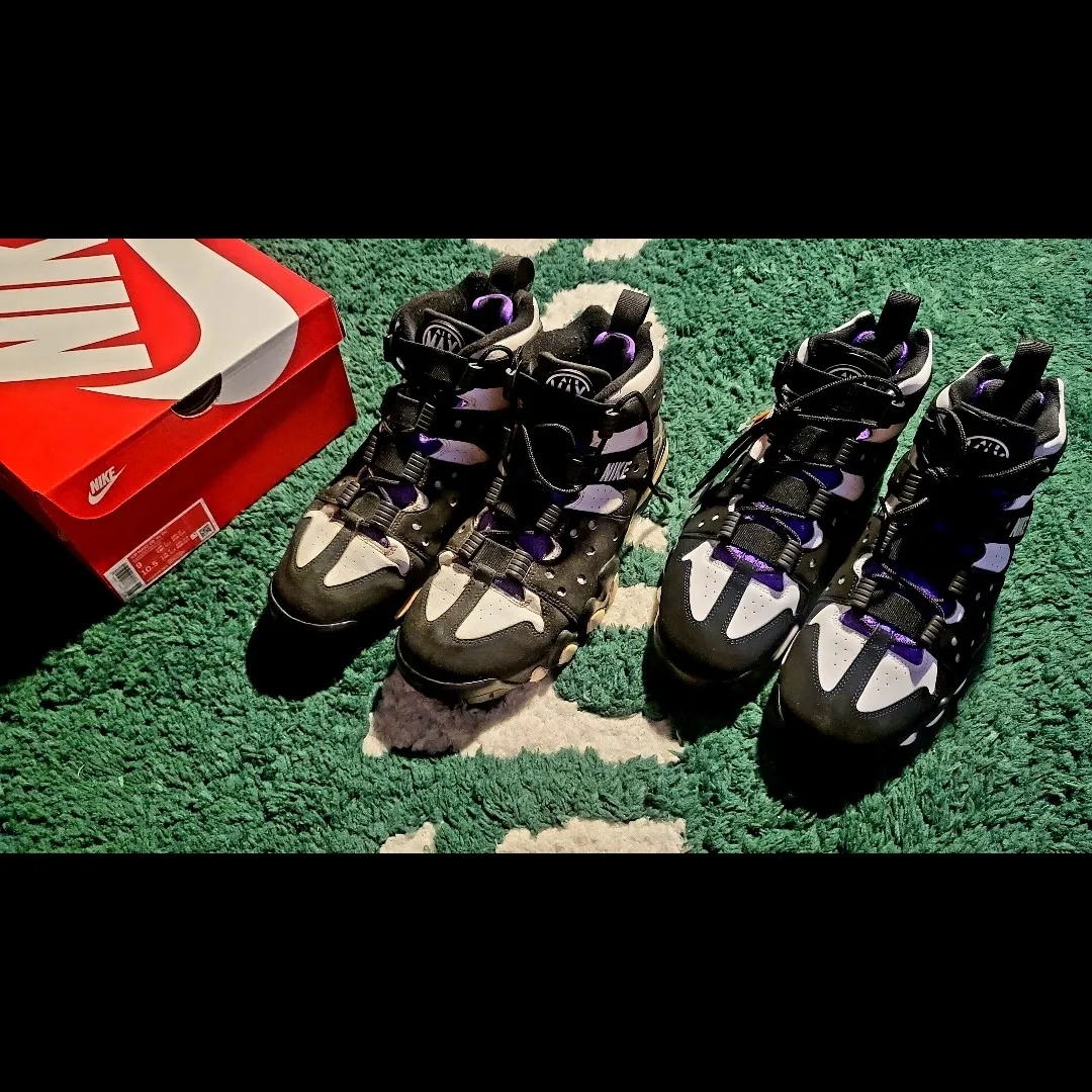 Nike Air Max 2 CB 94 Black and Pure Purple 착용 스타일 - 2