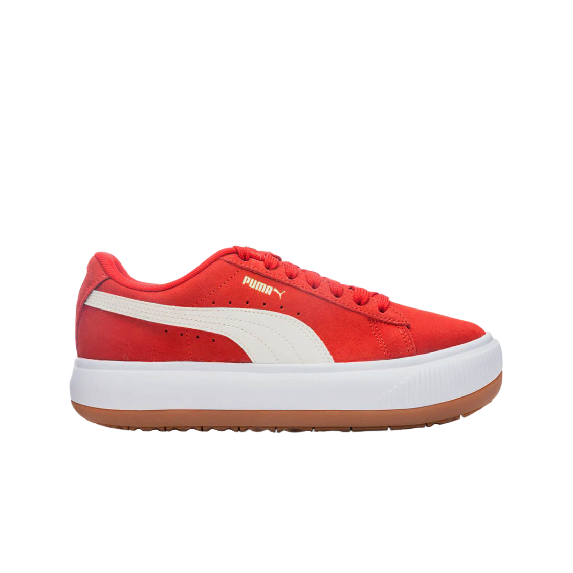 (W) 푸마 스웨이드 마유 하이 리스크 레드 화이트((W) Puma Suede Mayu High Risk Red White) - 1