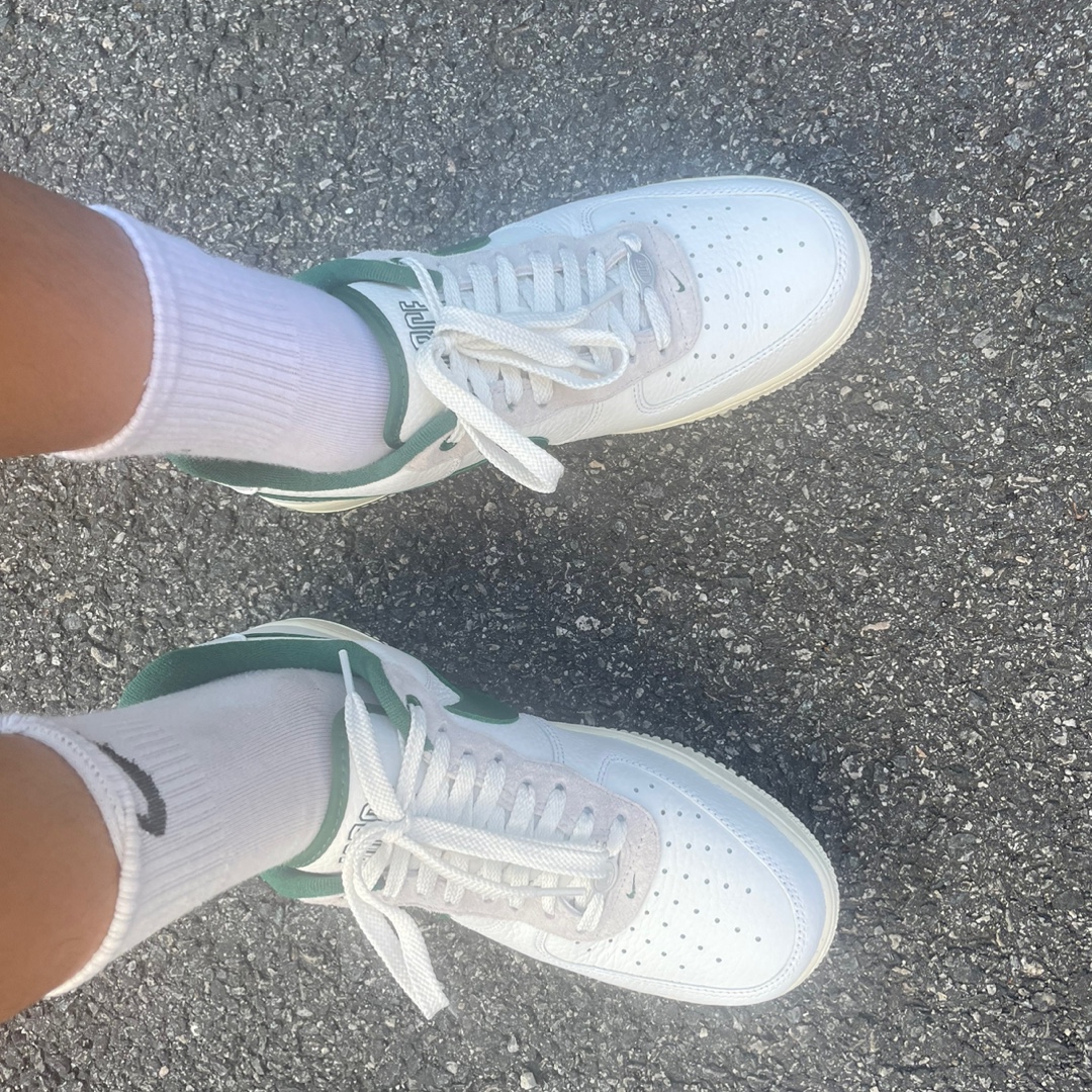 (W) Nike Air Force 1 '07 LX Summit White Gorge Green 착용 스타일
