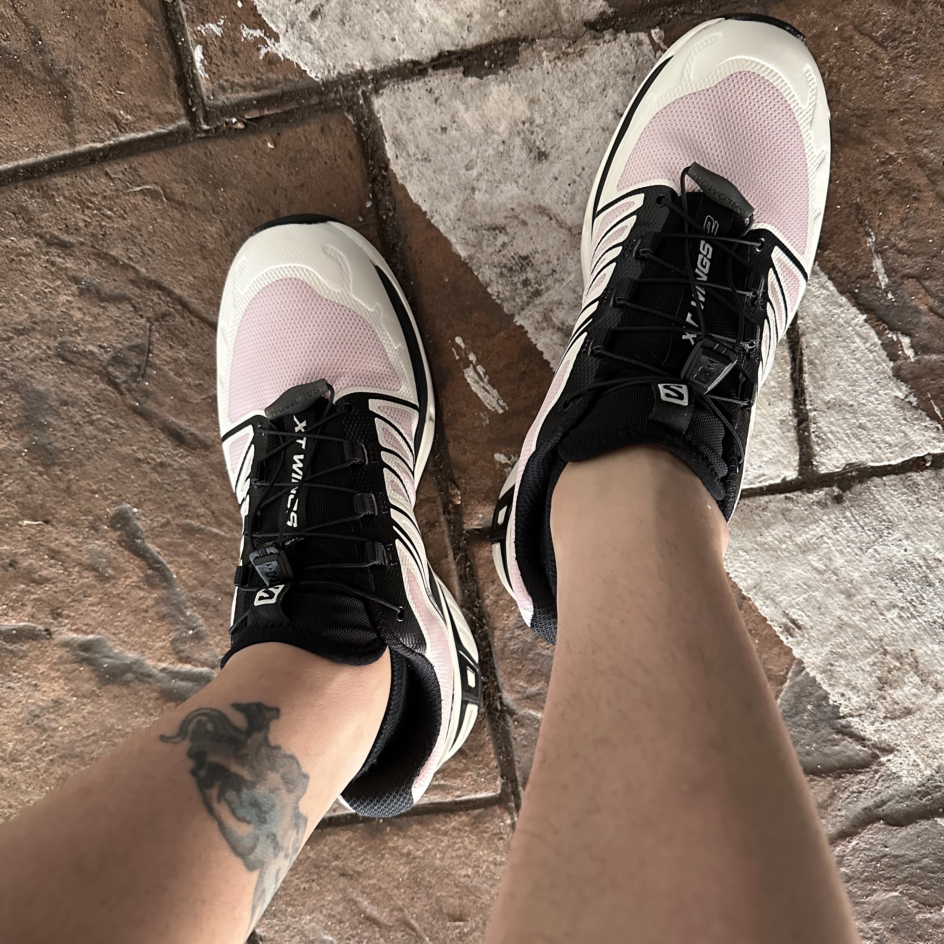 Salomon XT-Wings 2 Cradle Pink 착용 스타일