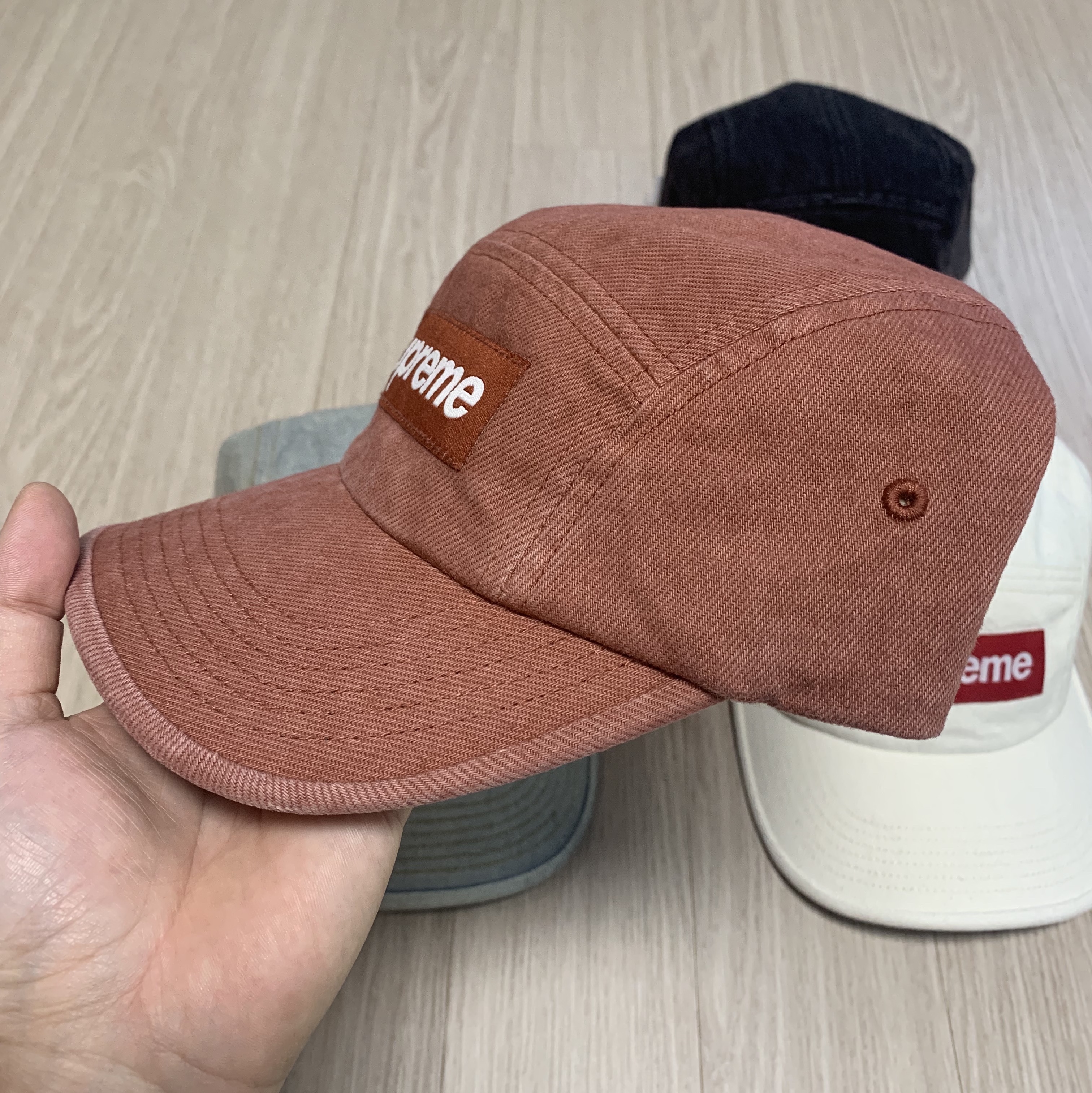 Supreme Denim Camp Cap Rust - 23SS 착용 스타일 - 2