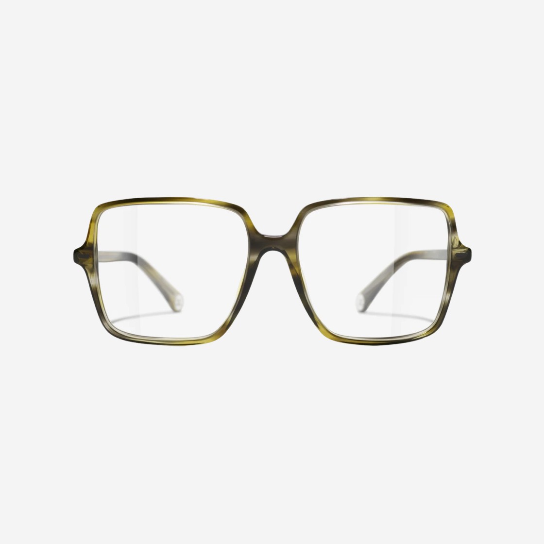 Chanel Square Eyeglasses Acetate & Green Tortoise 상세 이미지 1