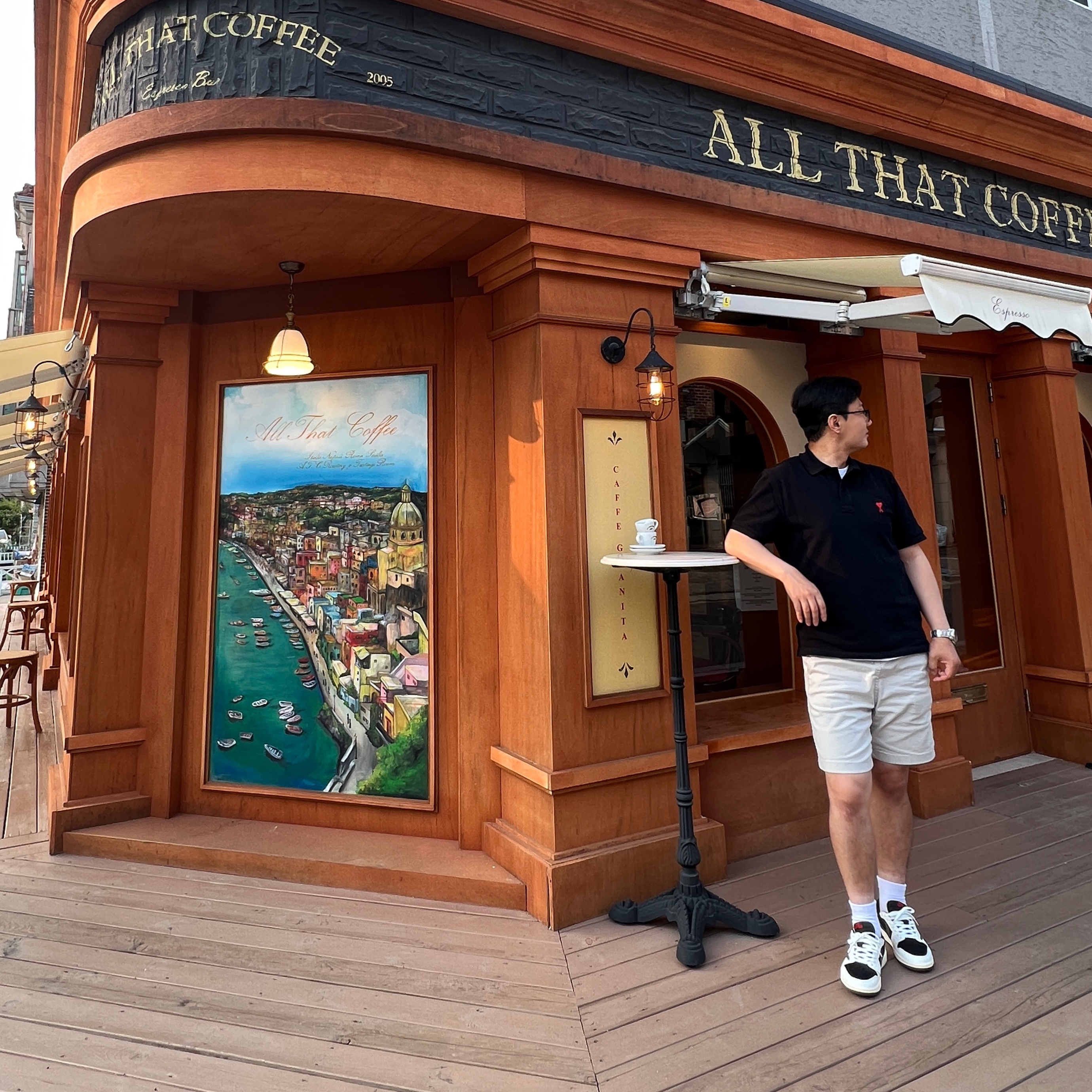 AMI de Coeur Polo Shirt Black, (W) Jordan 1 x Travis Scott Retro Low OG SP Medium Olive 착용 스타일