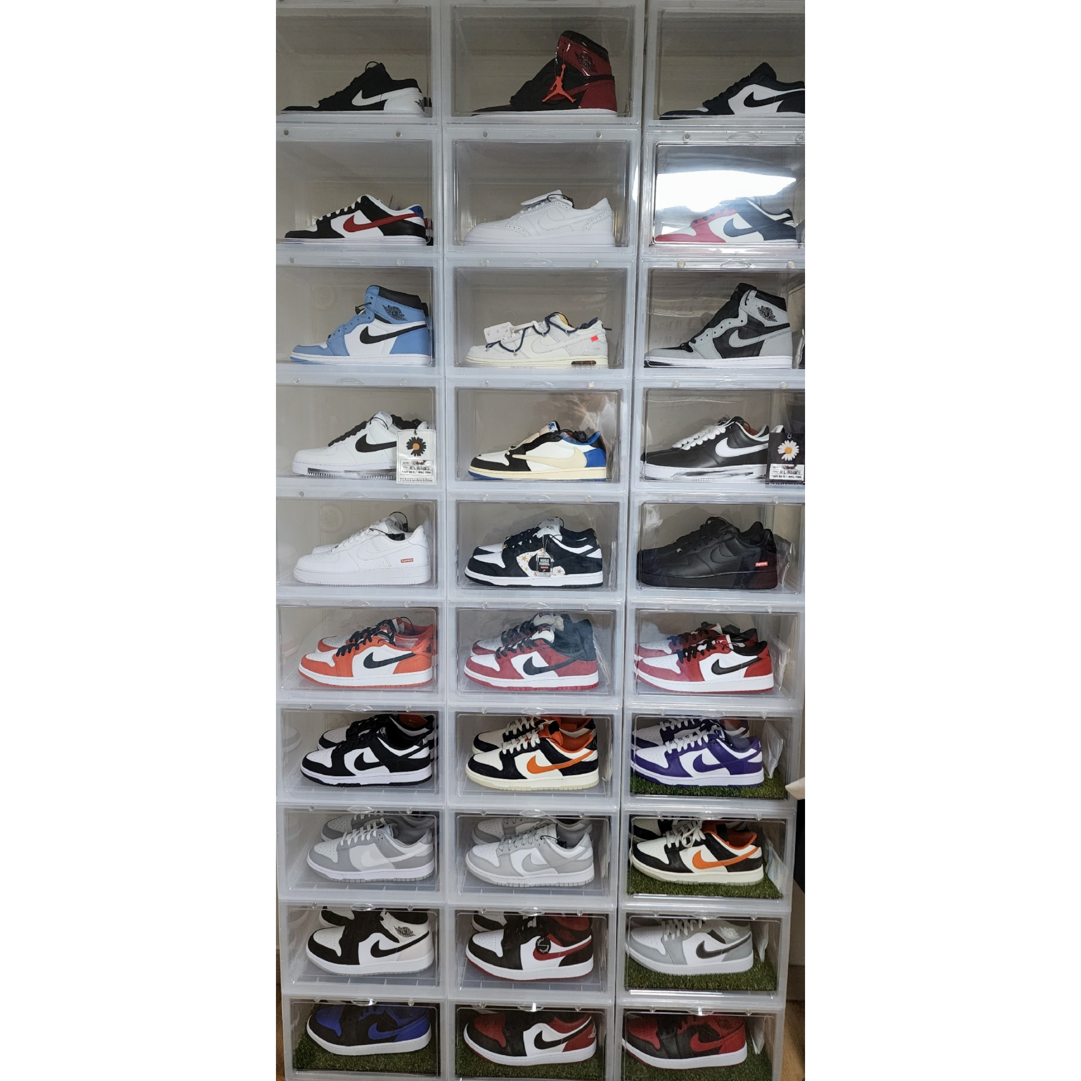 Nike x Off-White Dunk Low The 50 - Lot 18, Nike x Peaceminusone Air Force 1 Low Para-Noise 2.0 착용 스타일