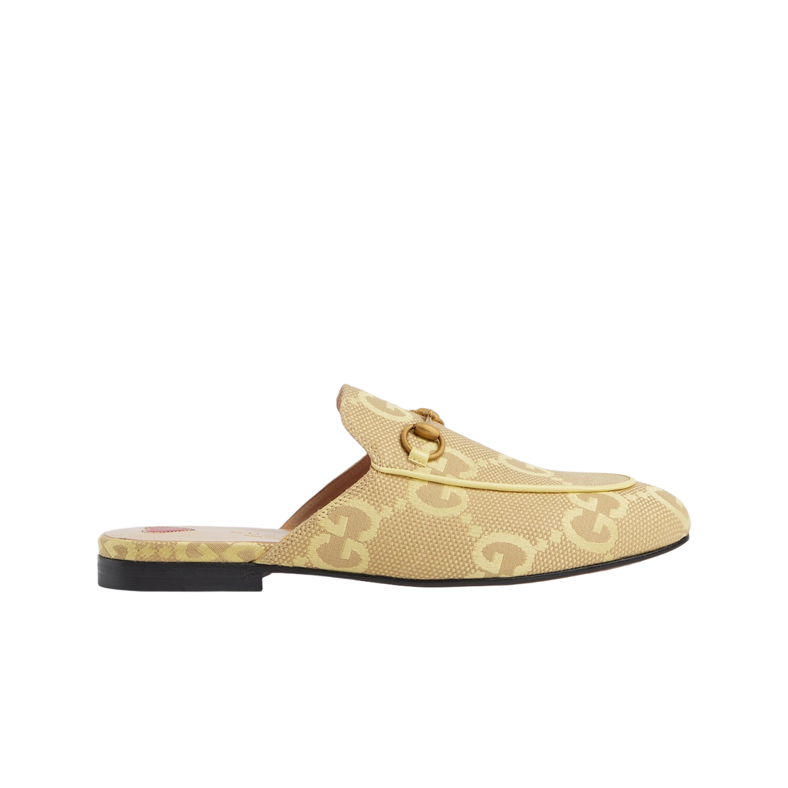 (W) 구찌 프린스타운 점보 GG 슬리퍼 베이지 크림 캔버스((W) Gucci Princetown Jumbo GG Slipper Beige Cream Canvas) - 1
