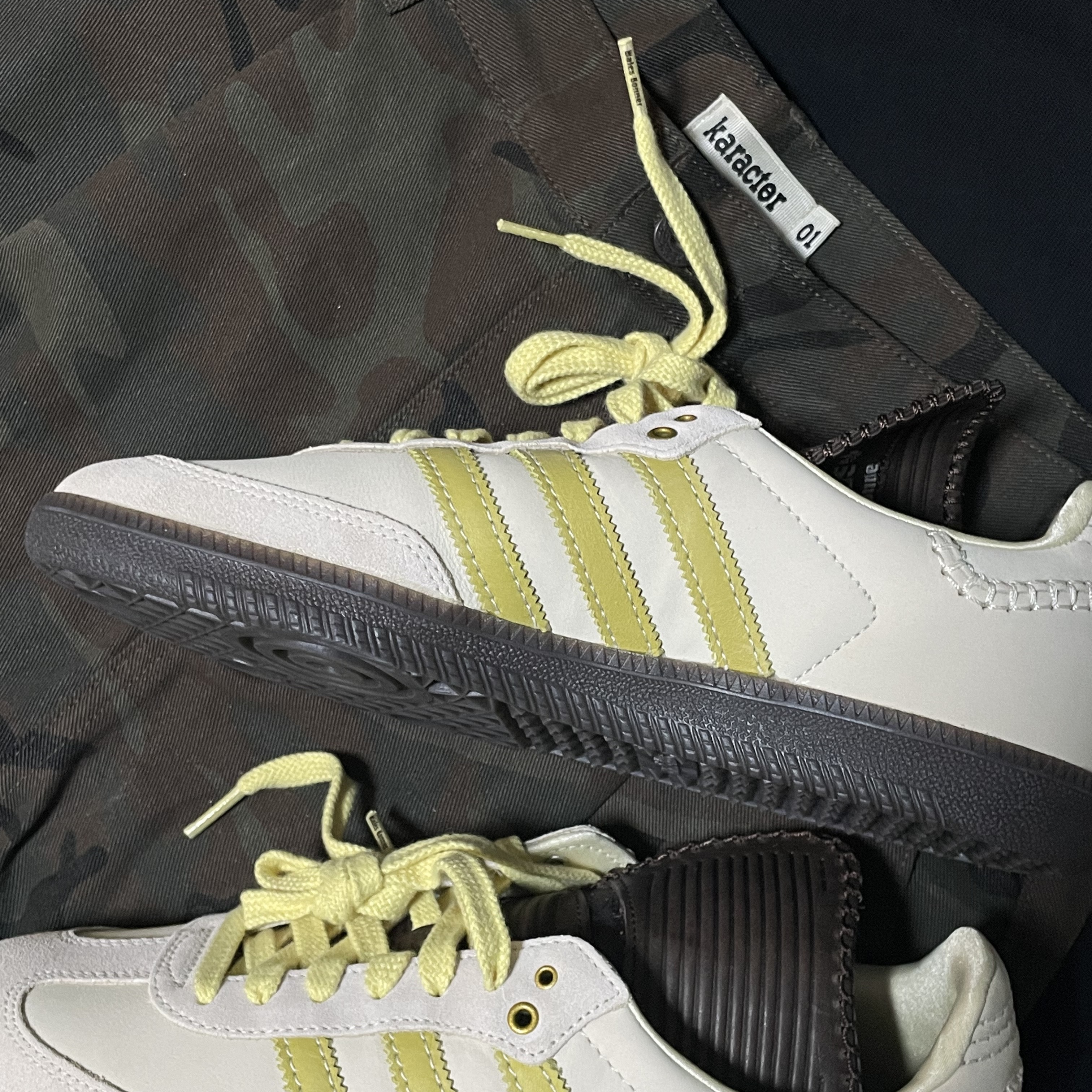 Adidas x Wales Bonner Samba Brown Ecru Tint 착용 스타일