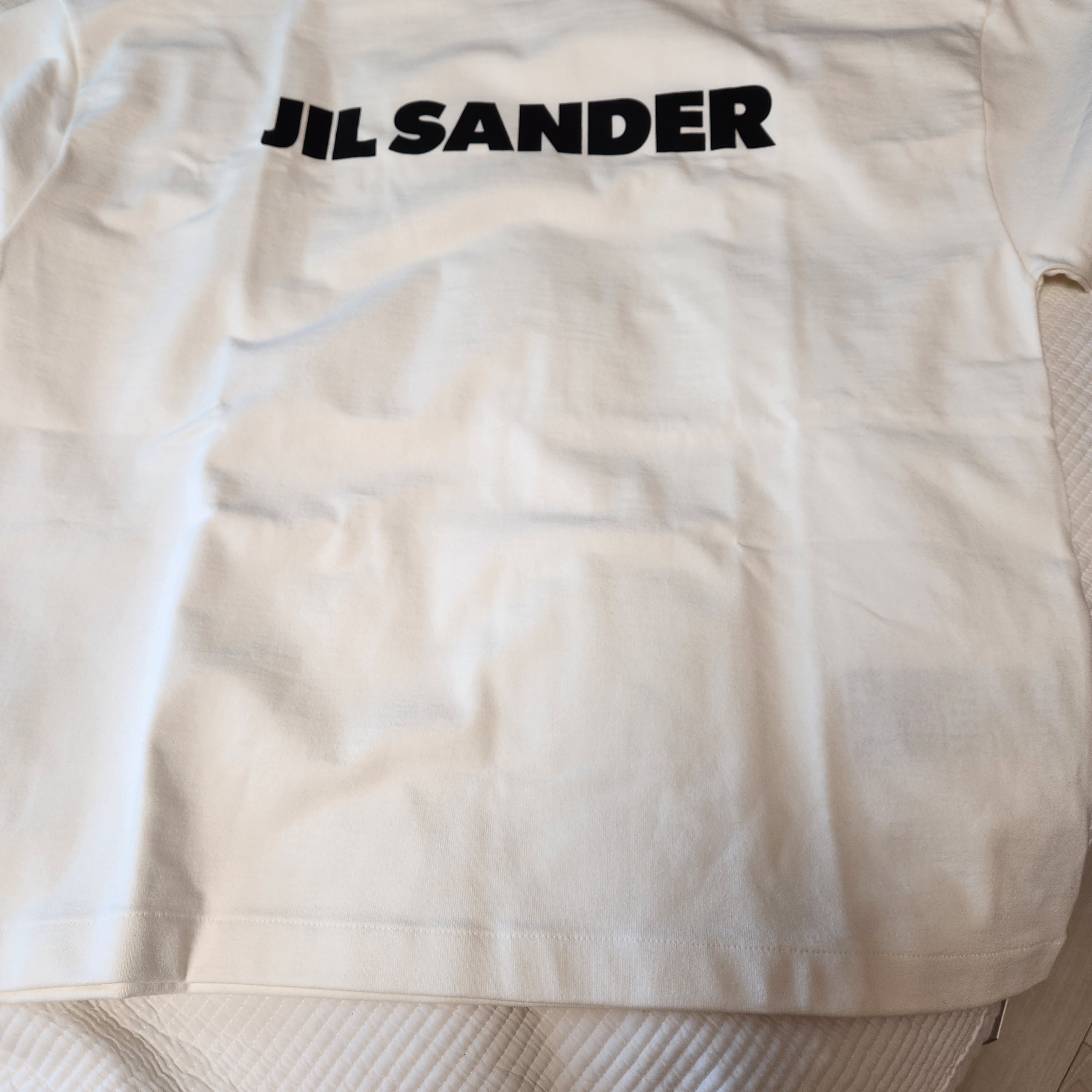 Jil Sander Logo T-Shirt Natural - 22FW 착용 스타일