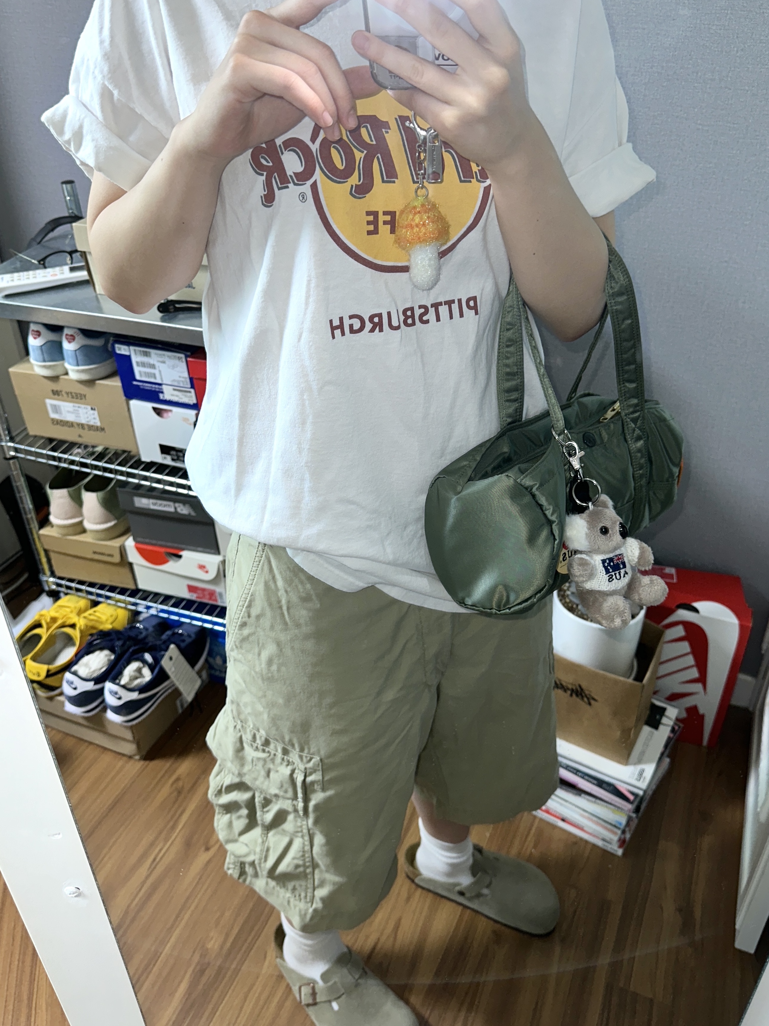 Birkenstock Boston Soft Footbed Taupe - Regular, Porter Tanker Duffle Bag S Sage Green 착용 스타일