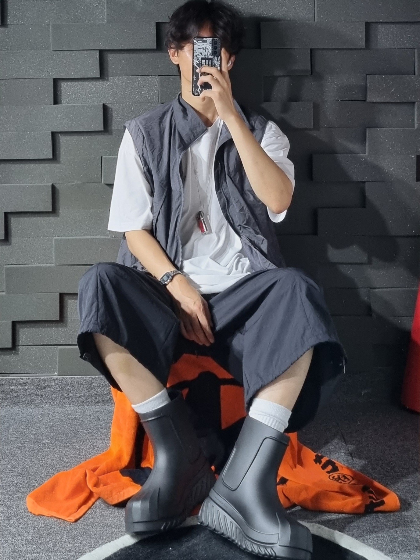 (W) Adidas Adifom Superstar Boot Black, Supreme Metal Lighter Holster - 19SS 착용 스타일