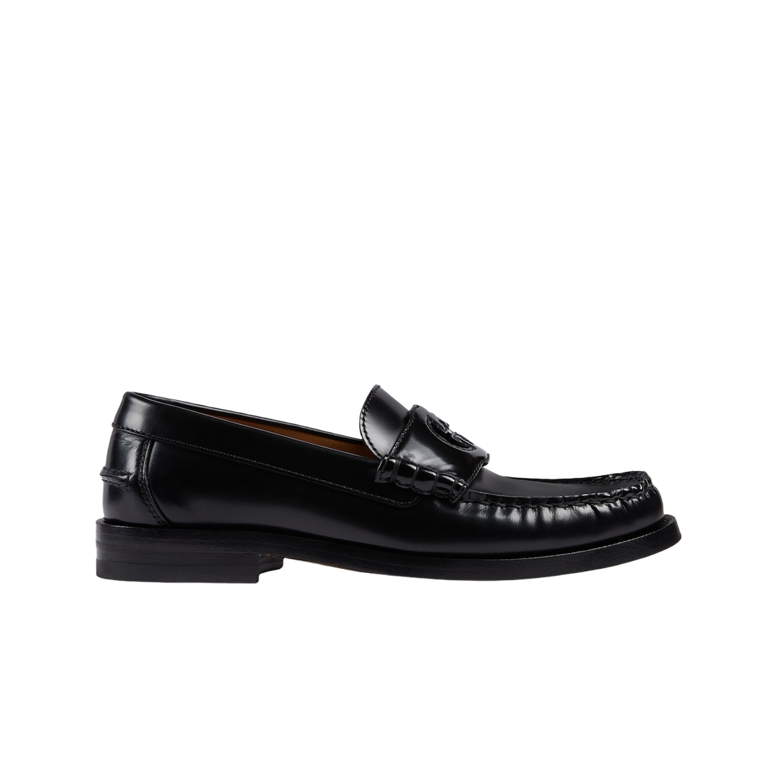738676-17X00-1000 (W) Gucci Interlocking G Loafer Black Leather