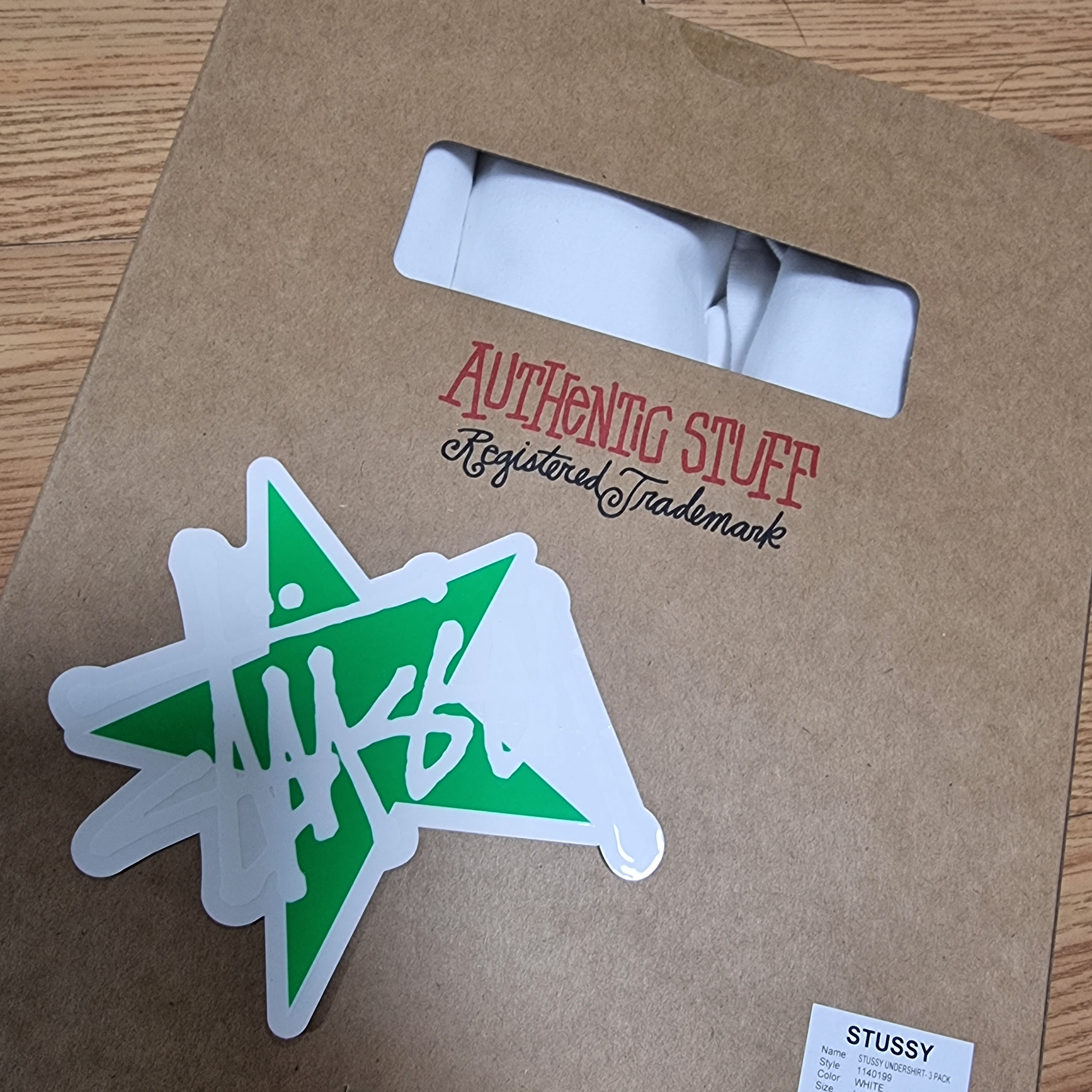Stussy Undershirt White (3 Pack) 착용 스타일 - 1