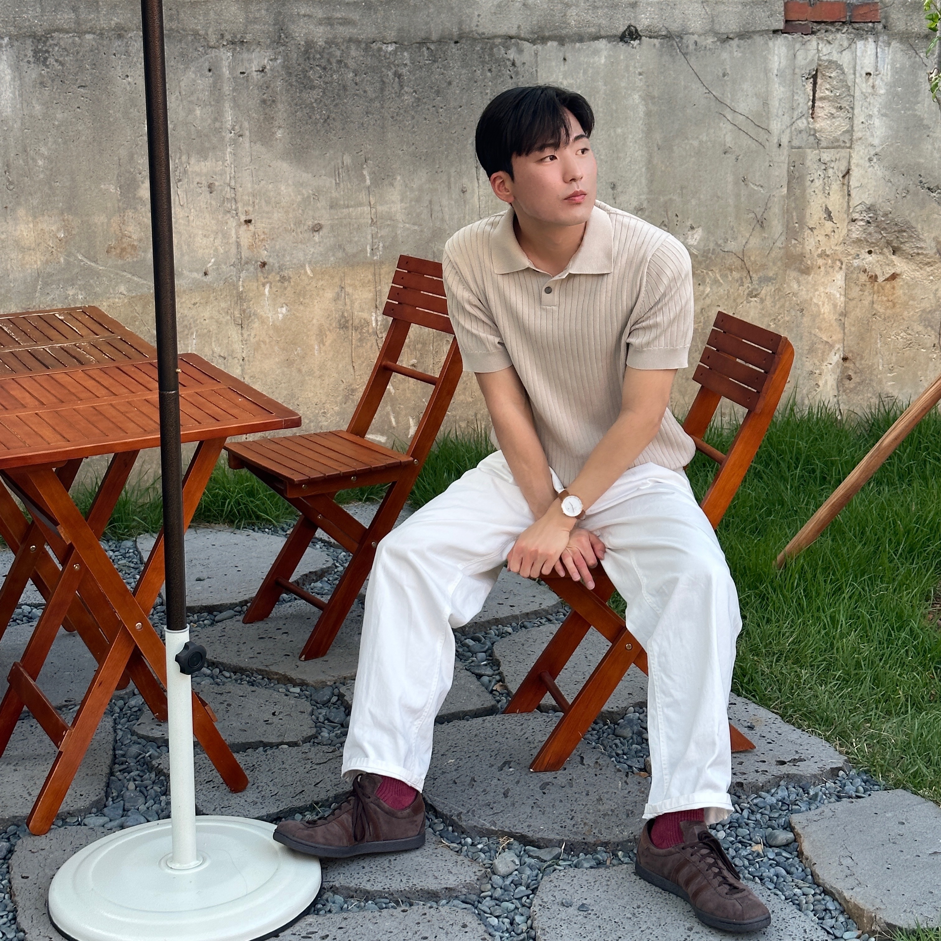 Adidas Tobacco Gruen Dark Brown 착용 스타일 - 1
