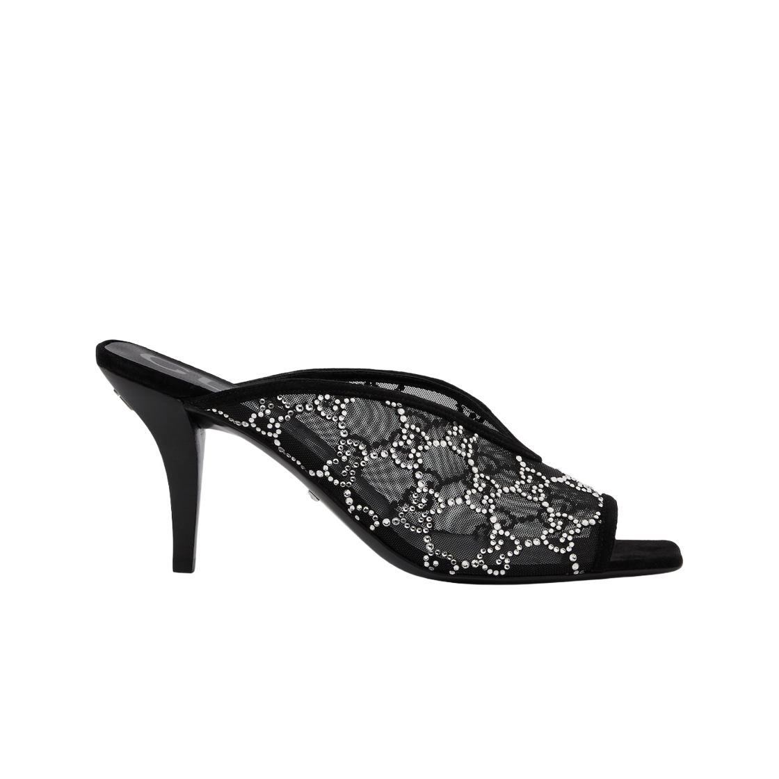 695219-F13A0-1000 (W) Gucci GG Sandal Black Mesh