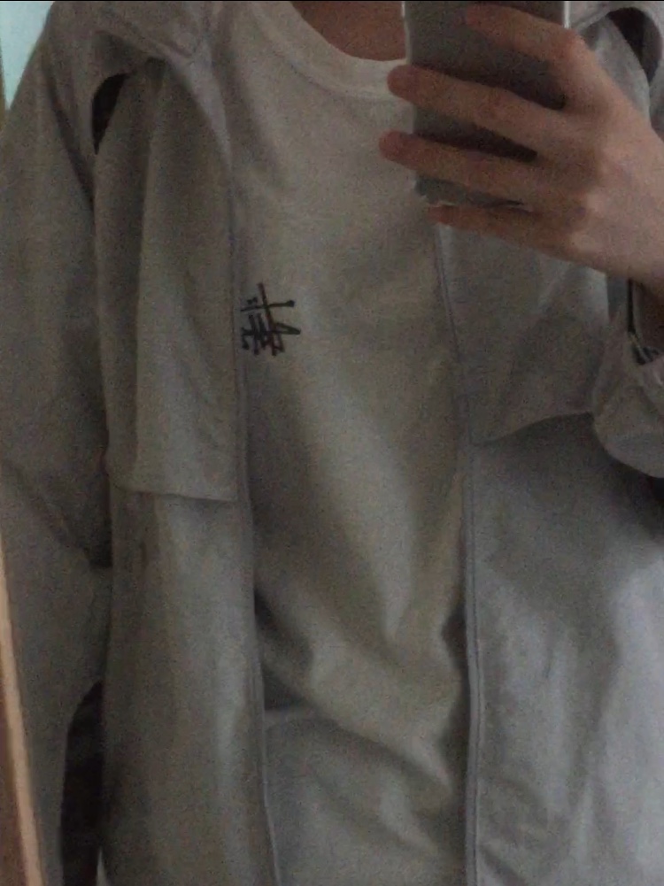Sansan Gear Slash Slit Jacket Ivory - 23SS, Stussy Basic Stussy T-Shirt White 2022 착용 스타일 - 4