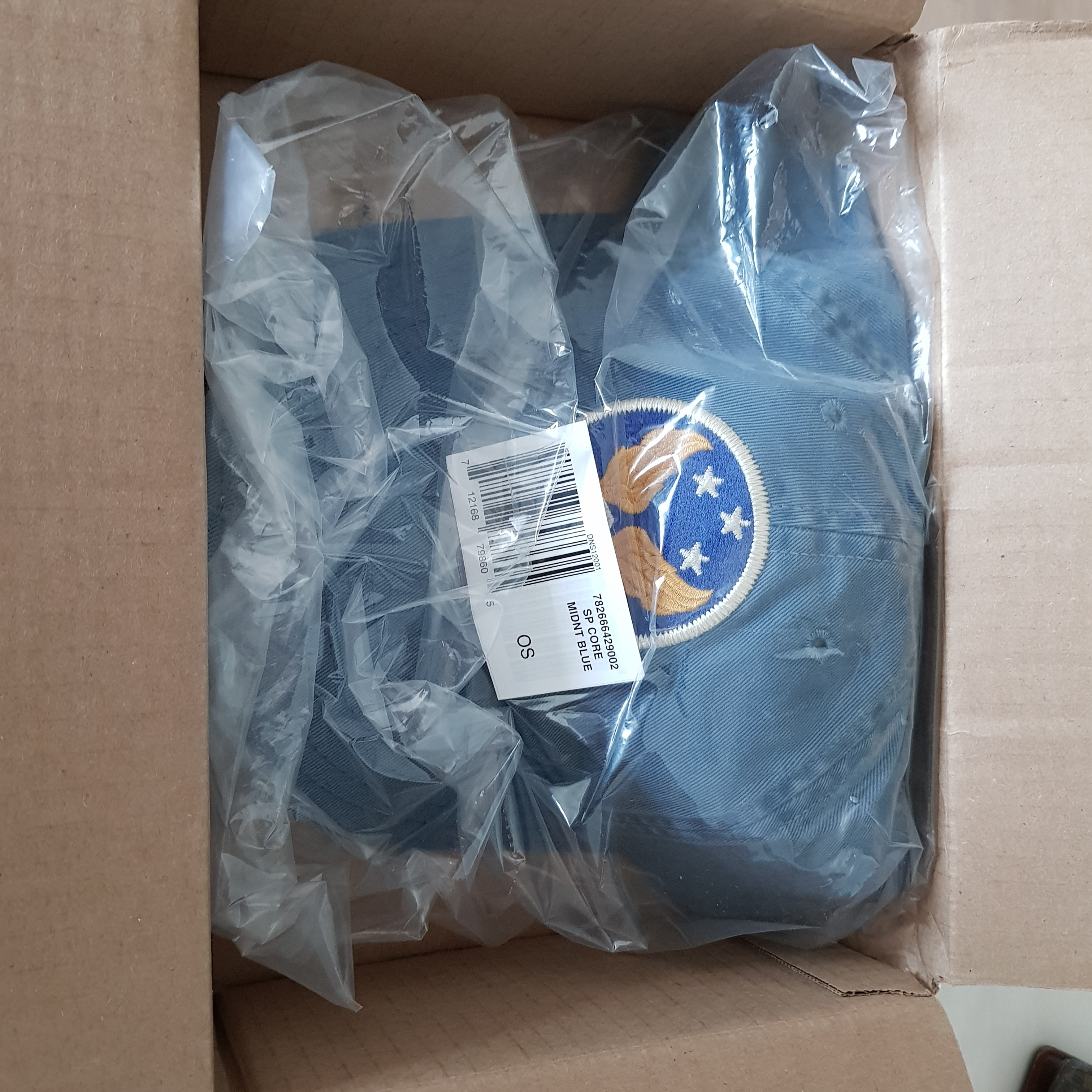 Double RL Garment Dyeing Twill Ball Cap Blue 착용 스타일 - 1