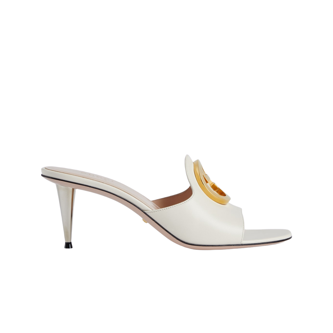 (W) 구찌 블론디 슬라이드 샌들 화이트 레더((W) Gucci Blondie Slide Sandal White Leather) - 1