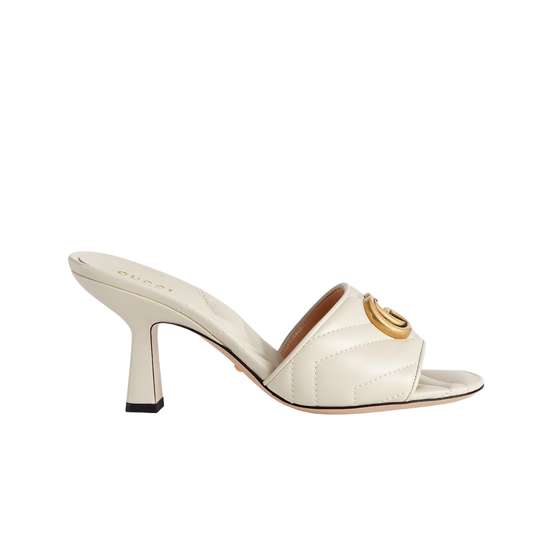 (W) 구찌 더블 G 슬라이드 샌들 화이트 레더((W) Gucci Double G Slide Sandal White Leather) - 1