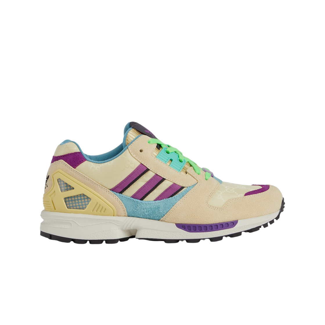 (W) 구찌 x 아디다스 ZX8000 스니커즈 베이지 GG 캔버스((W) Gucci x Adidas ZX8000 Sneaker Beige GG Canvas) - 1
