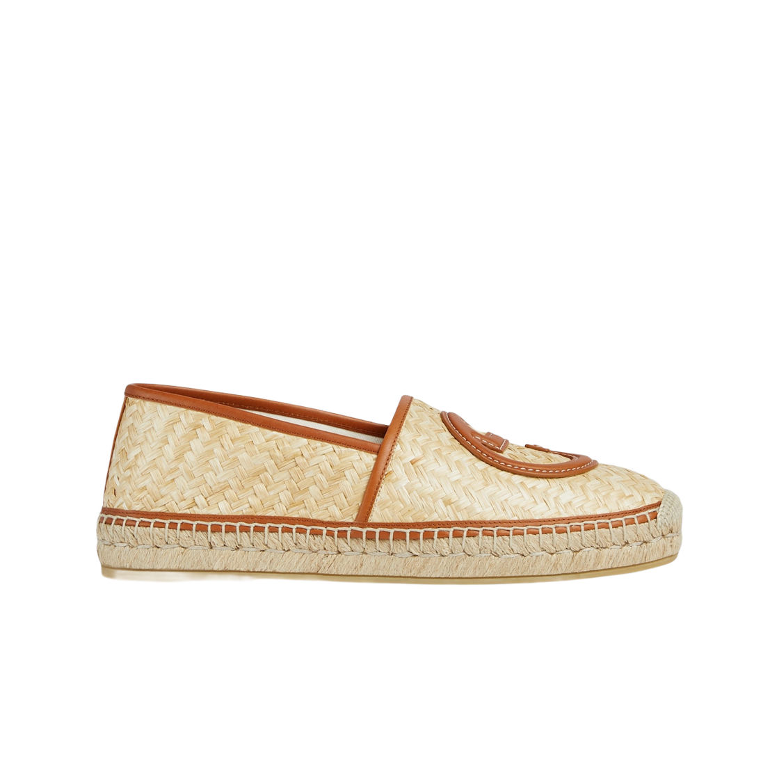 Gucci Interlocking G Espadrilles Natural Chevron Raffia 상세 이미지 1