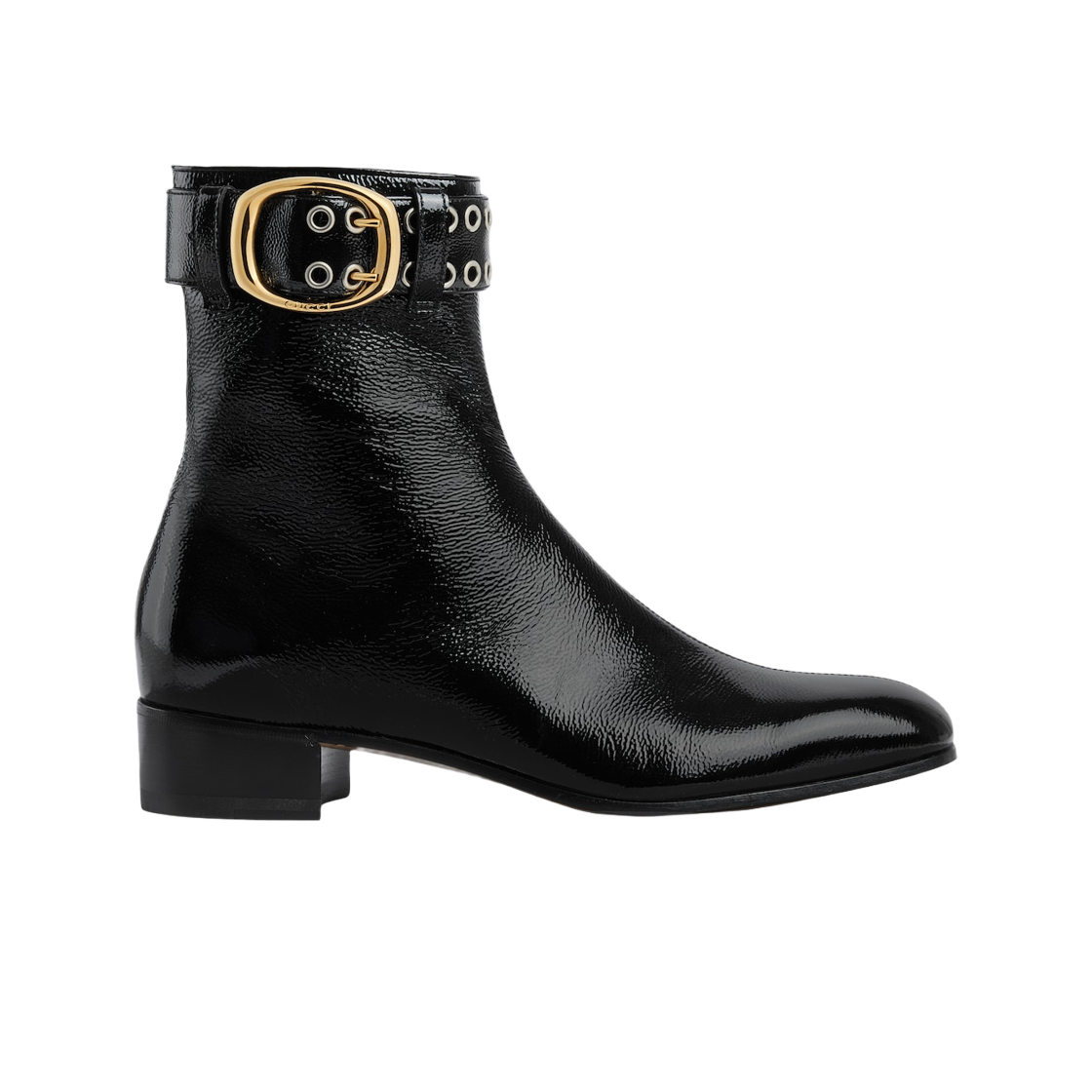 구찌 부츠 버클 블랙 페이턴트 레더(Gucci Boot with Buckle Black Patent Leather) - 1