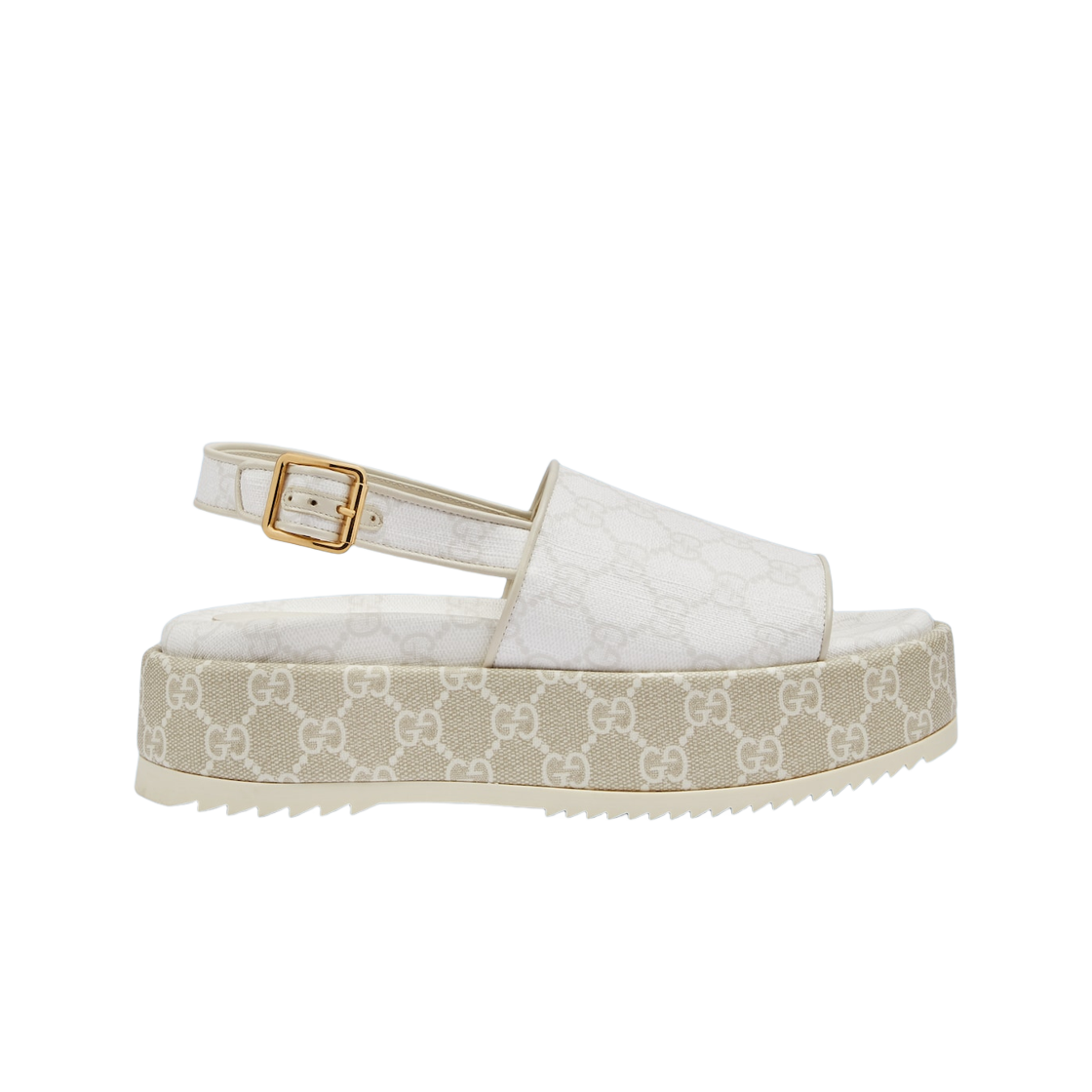 (W) 구찌 플랫폼 GG 샌들 화이트 베이지 GG 슈프림