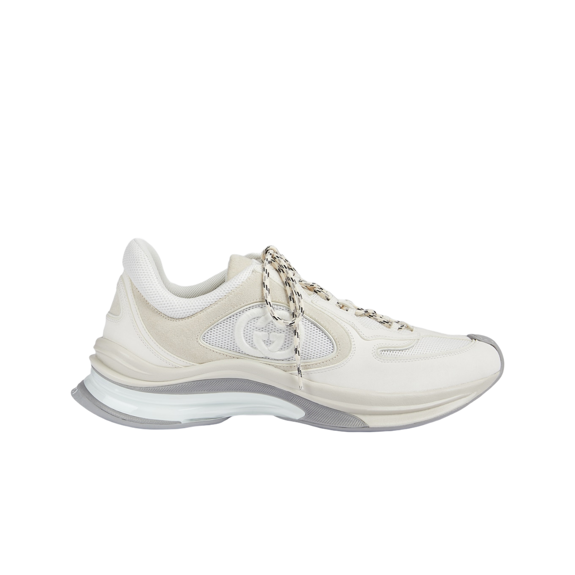749785-AAB62-9144 Gucci Gucci Run Sneaker White Suede